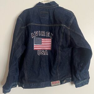 Dark blue denim avirex jean jacket